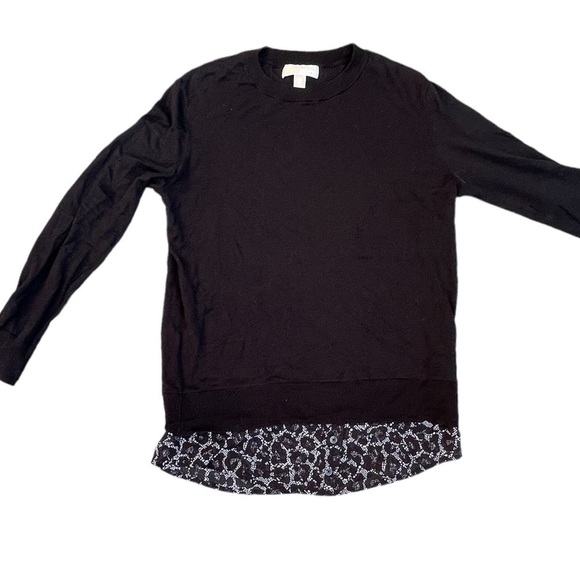 Michael Michael Kors Black knit Added Hem Sweater size xs - Picture 2 of 7
